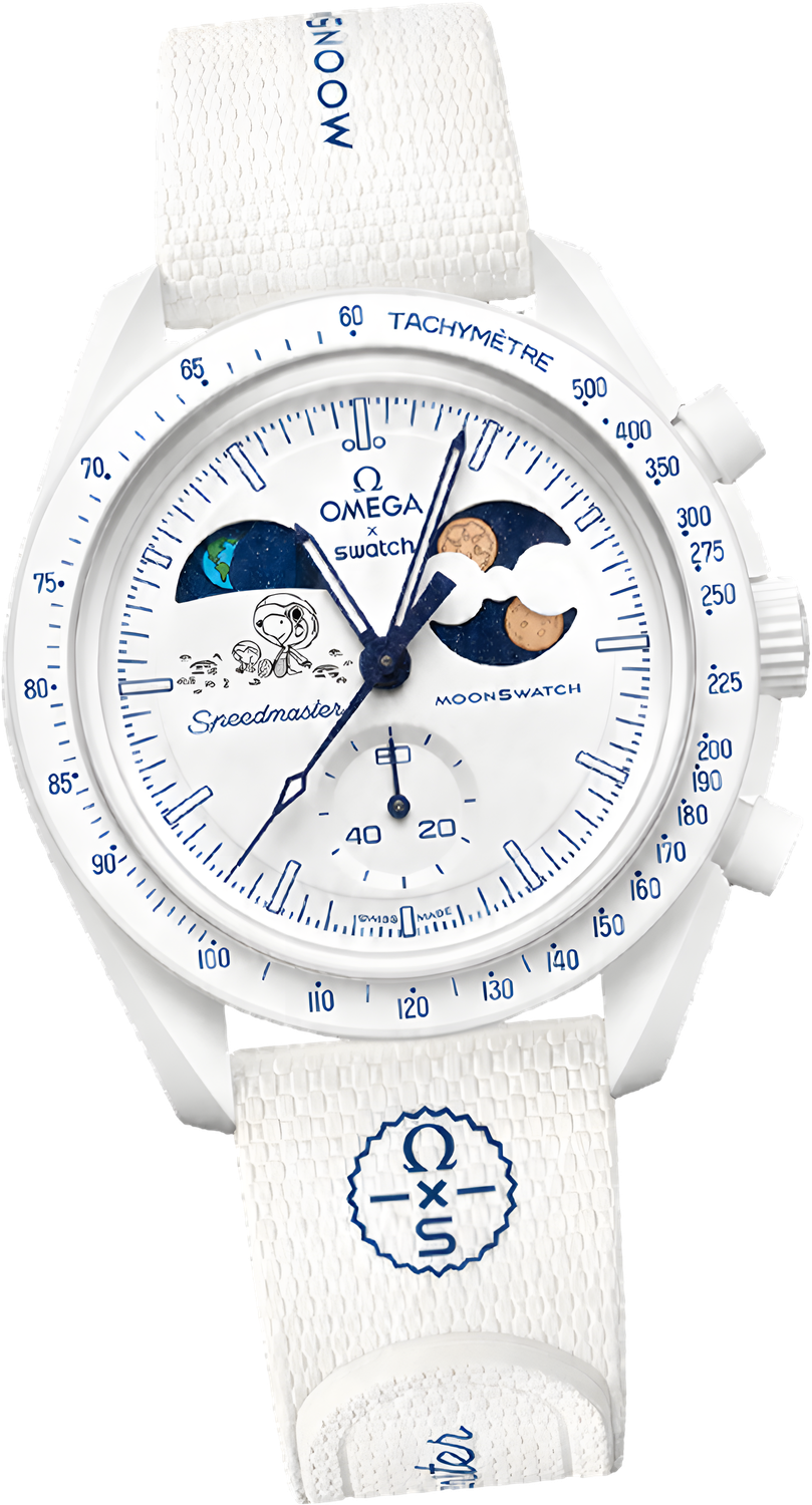 Relógio Moonswatch branco