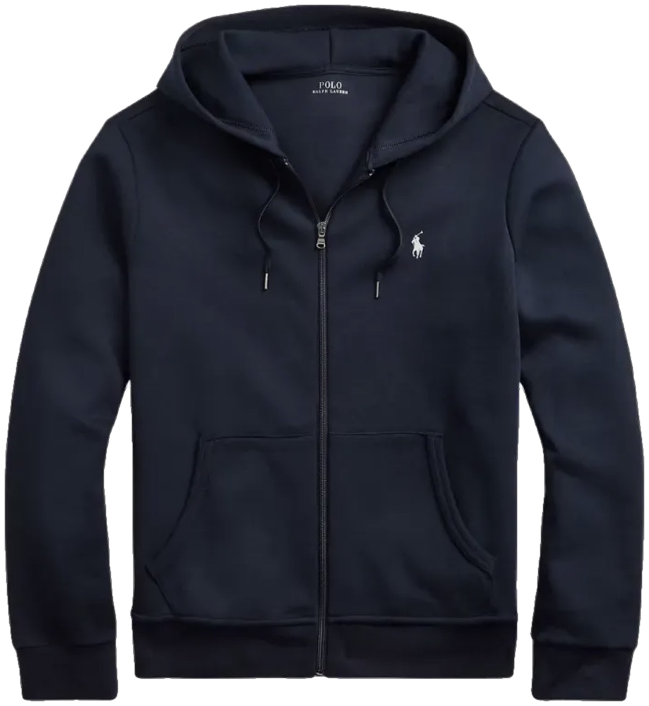 Moletom Ralph Lauren azul-marinho com capuz e zíper